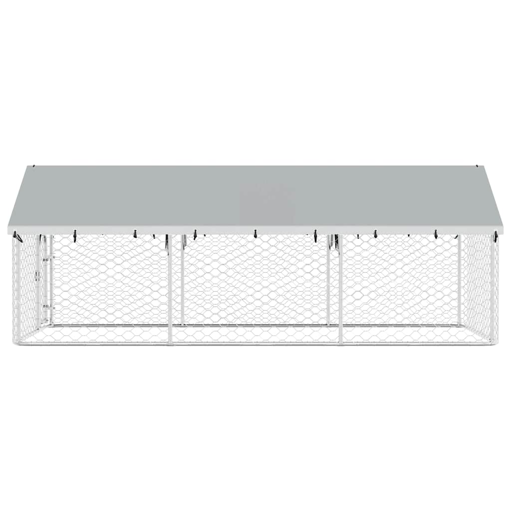 Gabbia per Cani da Esterno con Tetto 400x200x150 cm