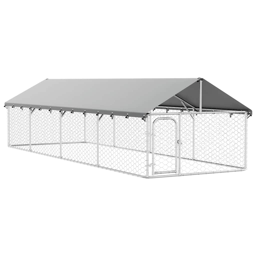 Gabbia per Cani da Esterno con Tetto 600x200x150 cm