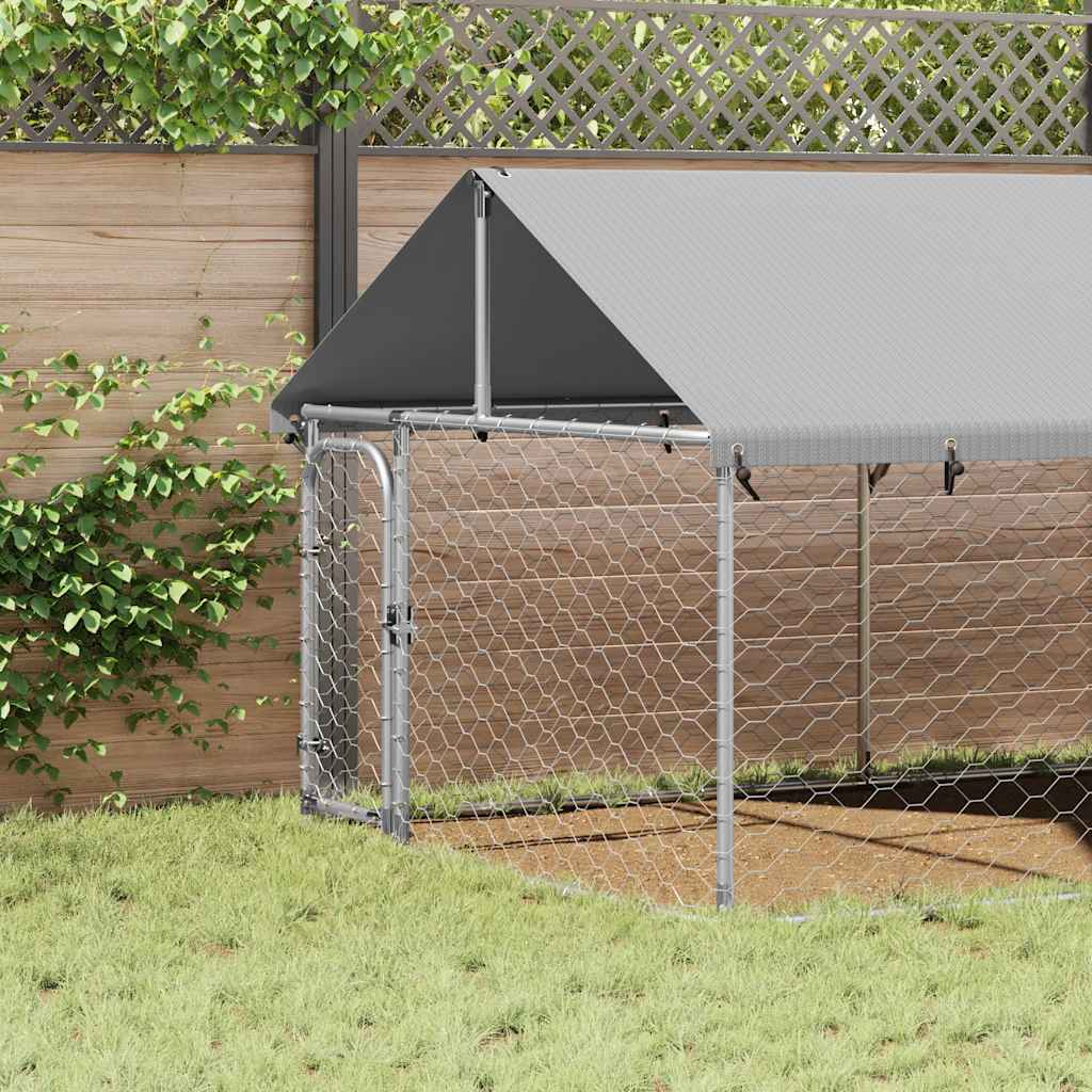 Gabbia per Cani da Esterno con Tetto 600x200x150 cm