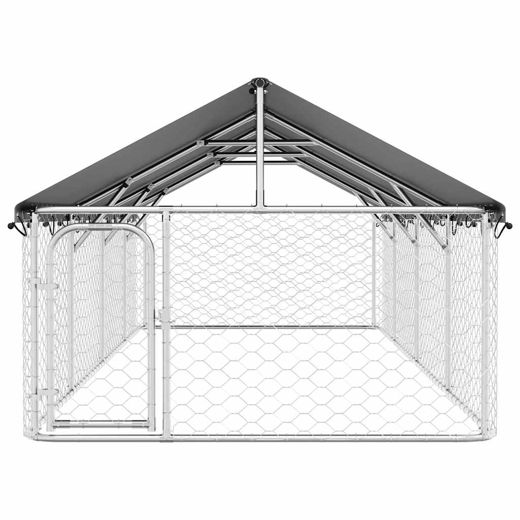 Gabbia per Cani da Esterno con Tetto 600x200x150 cm