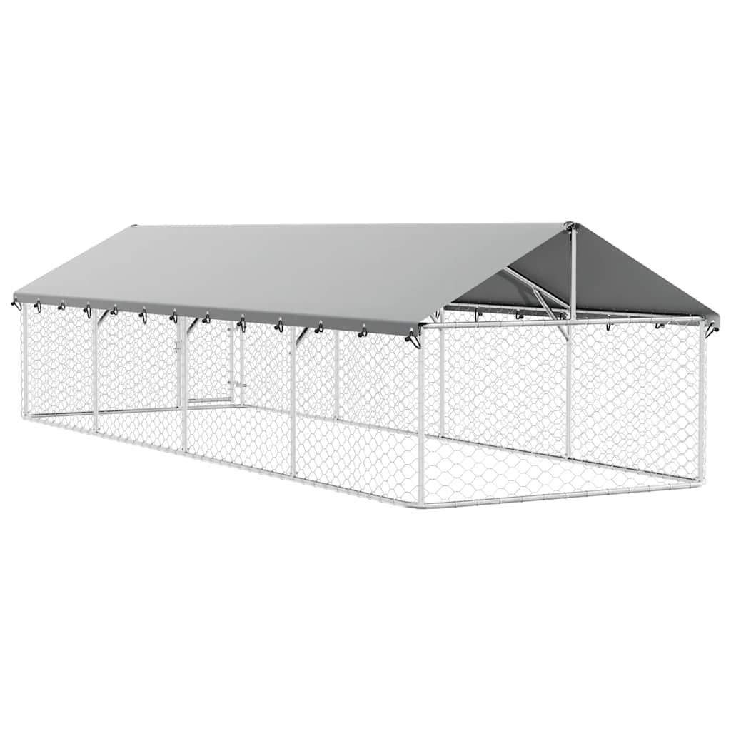 Gabbia per Cani da Esterno con Tetto 600x200x150 cm