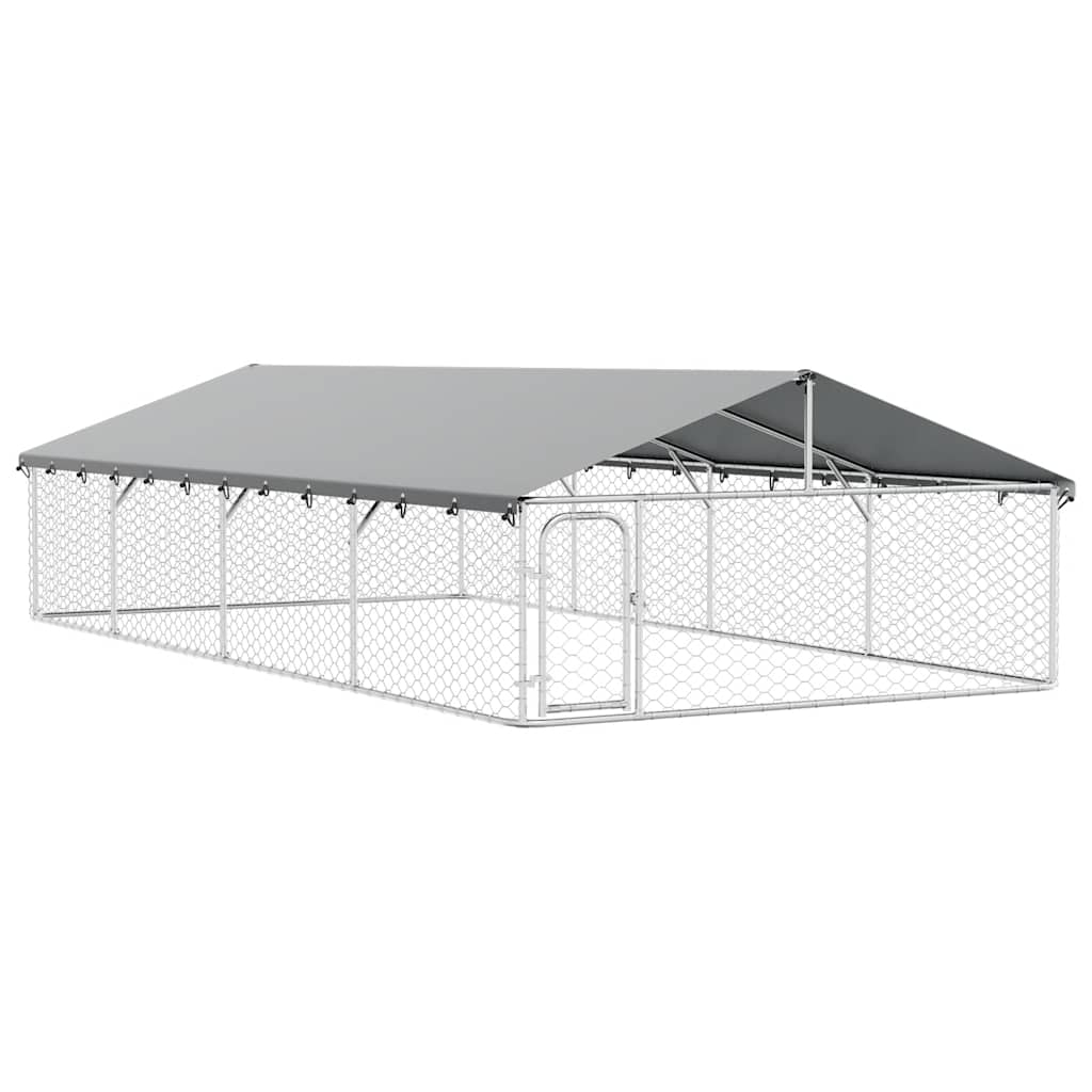 Gabbia per Cani da Esterno con Tetto 600x300x150 cm