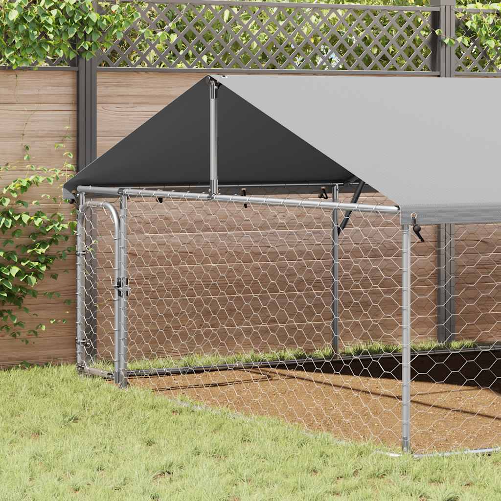 Gabbia per Cani da Esterno con Tetto 600x300x150 cm