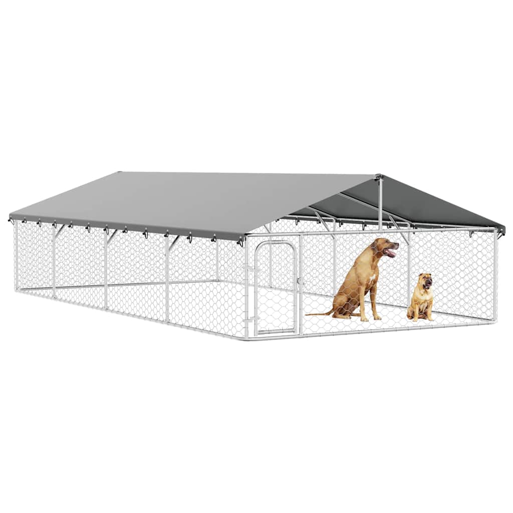 Gabbia per Cani da Esterno con Tetto 600x300x150 cm