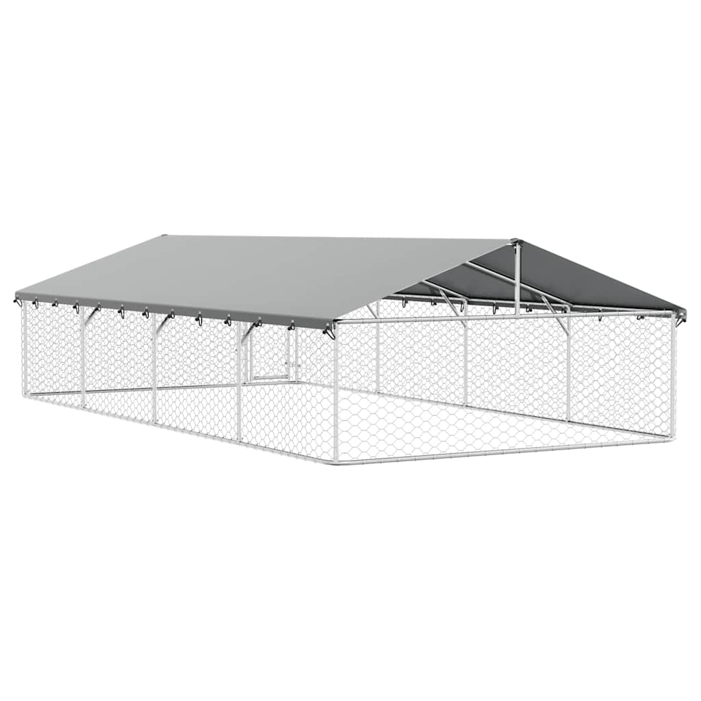 Gabbia per Cani da Esterno con Tetto 600x300x150 cm