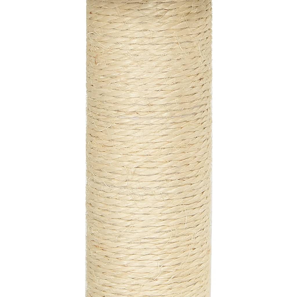 Albero per Gatti con Tiragraffi in Sisal Grigio Scuro 63 cm