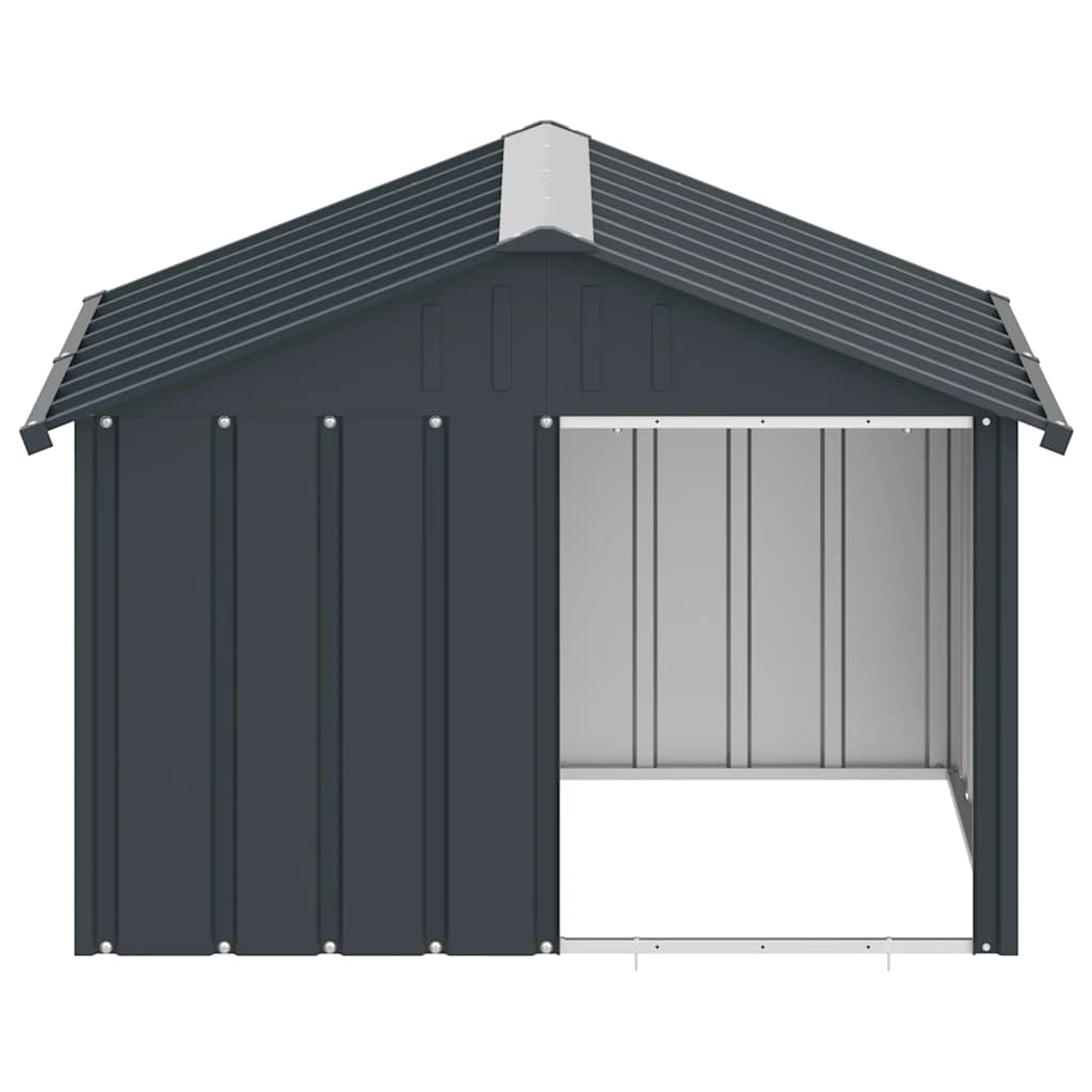 Casetta per Cani Antracite 116,5x103x81,5 cm Acciaio Zincato