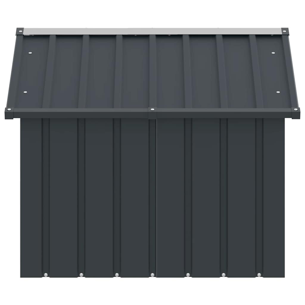 Casetta per Cani Antracite 116,5x103x81,5 cm Acciaio Zincato