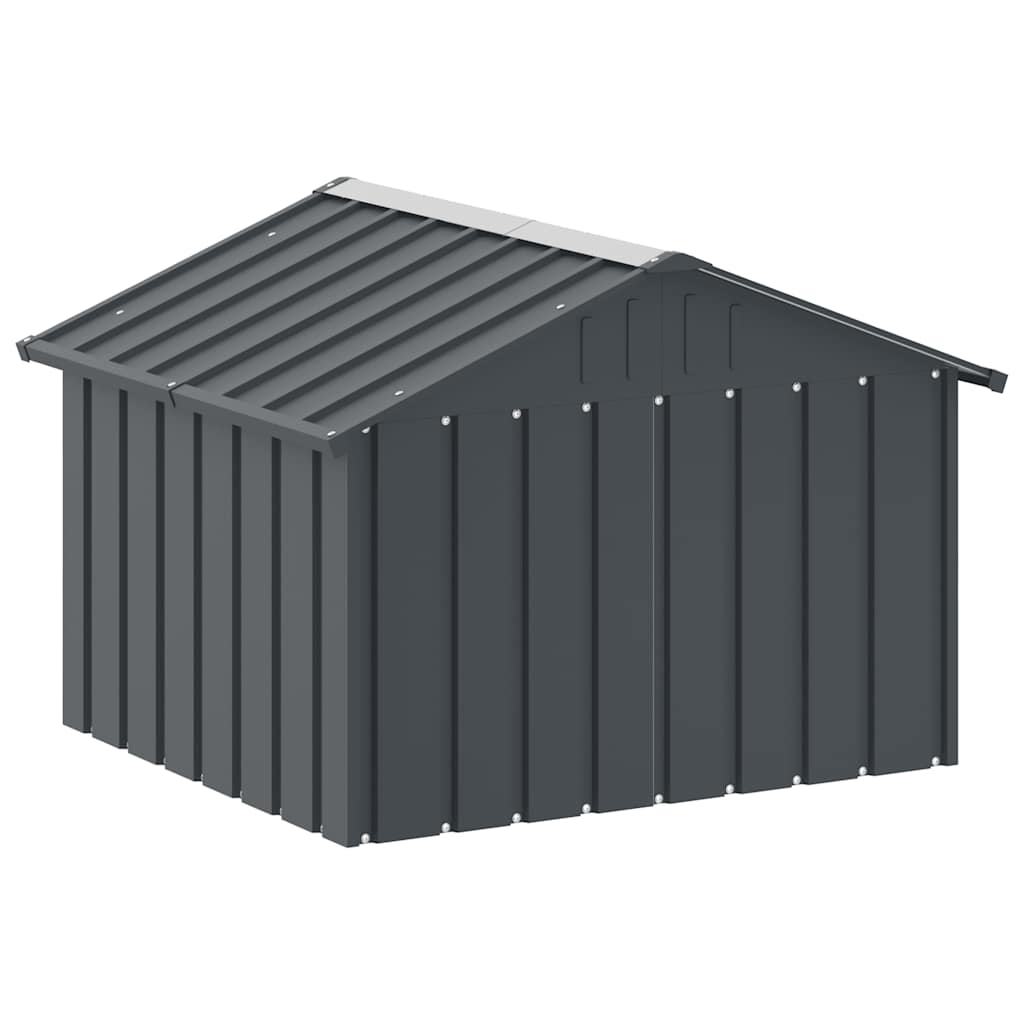 Casetta per Cani Antracite 116,5x103x81,5 cm Acciaio Zincato