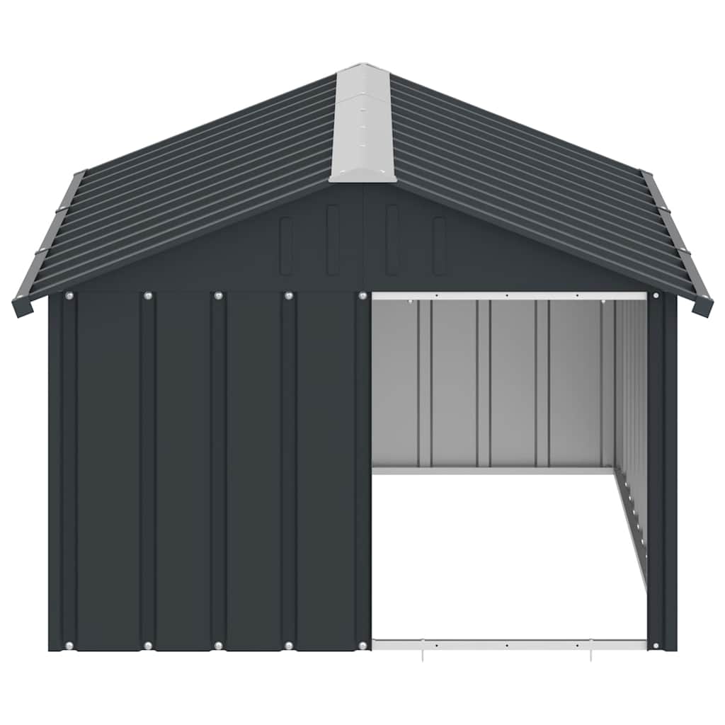 Casetta per Cani Antracite 116,5x153x81,5 cm Acciaio Zincato