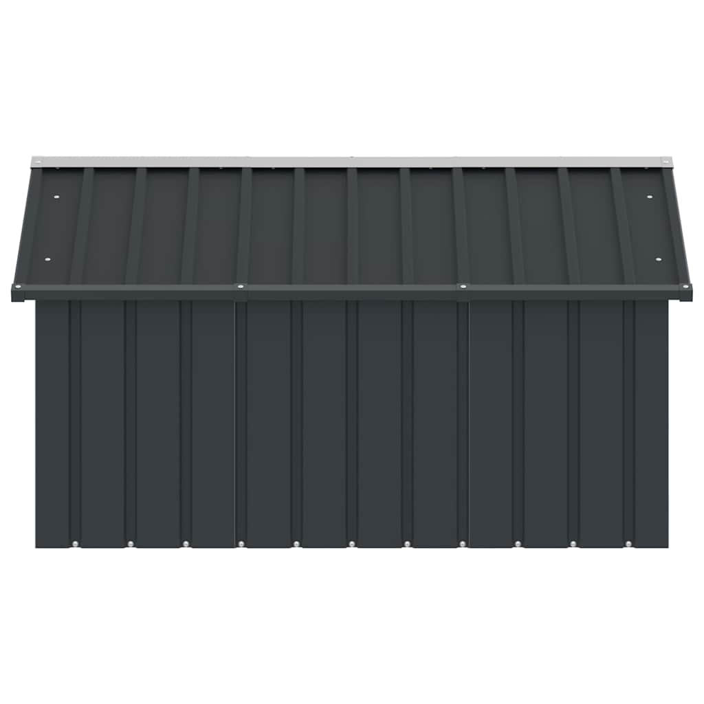 Casetta per Cani Antracite 116,5x153x81,5 cm Acciaio Zincato