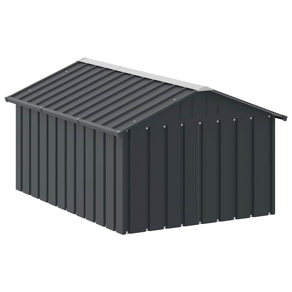 Casetta per Cani Antracite 116,5x153x81,5 cm Acciaio Zincato