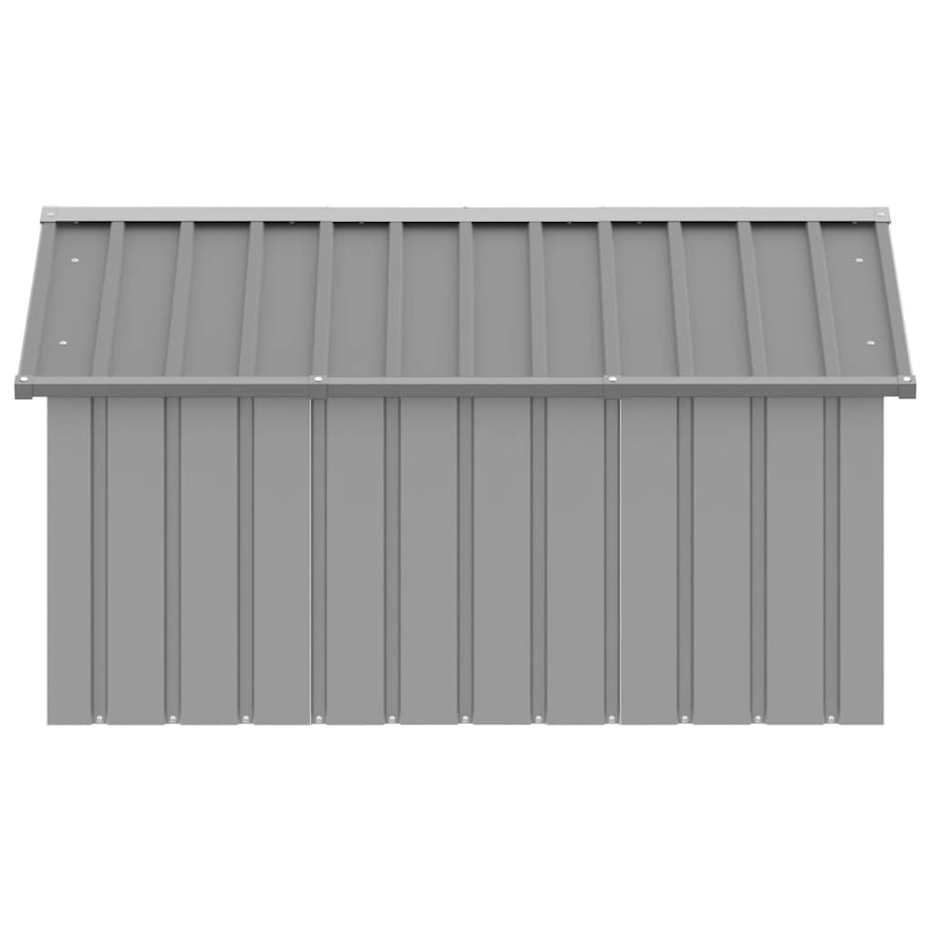 Casetta per Cani grigio 116,5x153x81,5 cm Acciaio Zincato