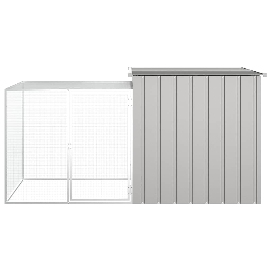 Gabbia per Polli grigio 200x91x100 cm Acciaio Zincato