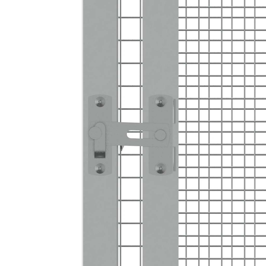 Gabbia per Uccelli Grigia 213,5x217,5x211,5 cm Acciaio Zincato