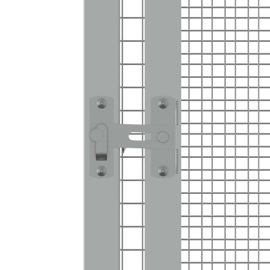Gabbia per Uccelli Grigia 302,5x324,5x211,5 cm Acciaio Zincato