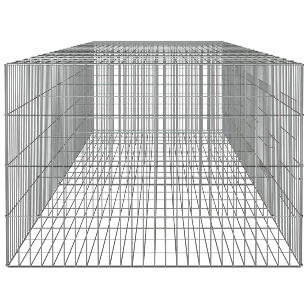 Conigliera con 5 Pannelli 273x79x54 cm Ferro Zincato