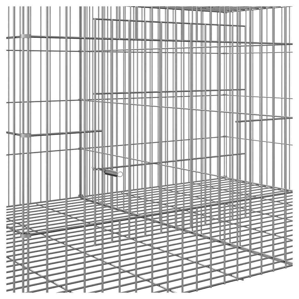 Conigliera con 5 Pannelli 273x79x54 cm Ferro Zincato
