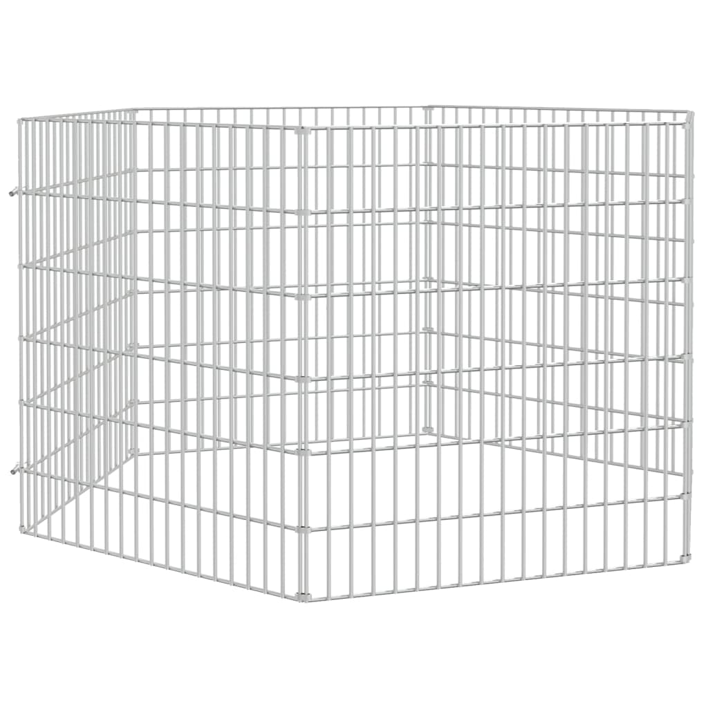 Recinto per Animali Ruspante 6 Pannelli 54x60 cm Ferro Zincato