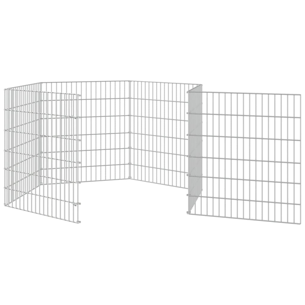 Recinto per Animali Ruspante 6 Pannelli 54x60 cm Ferro Zincato