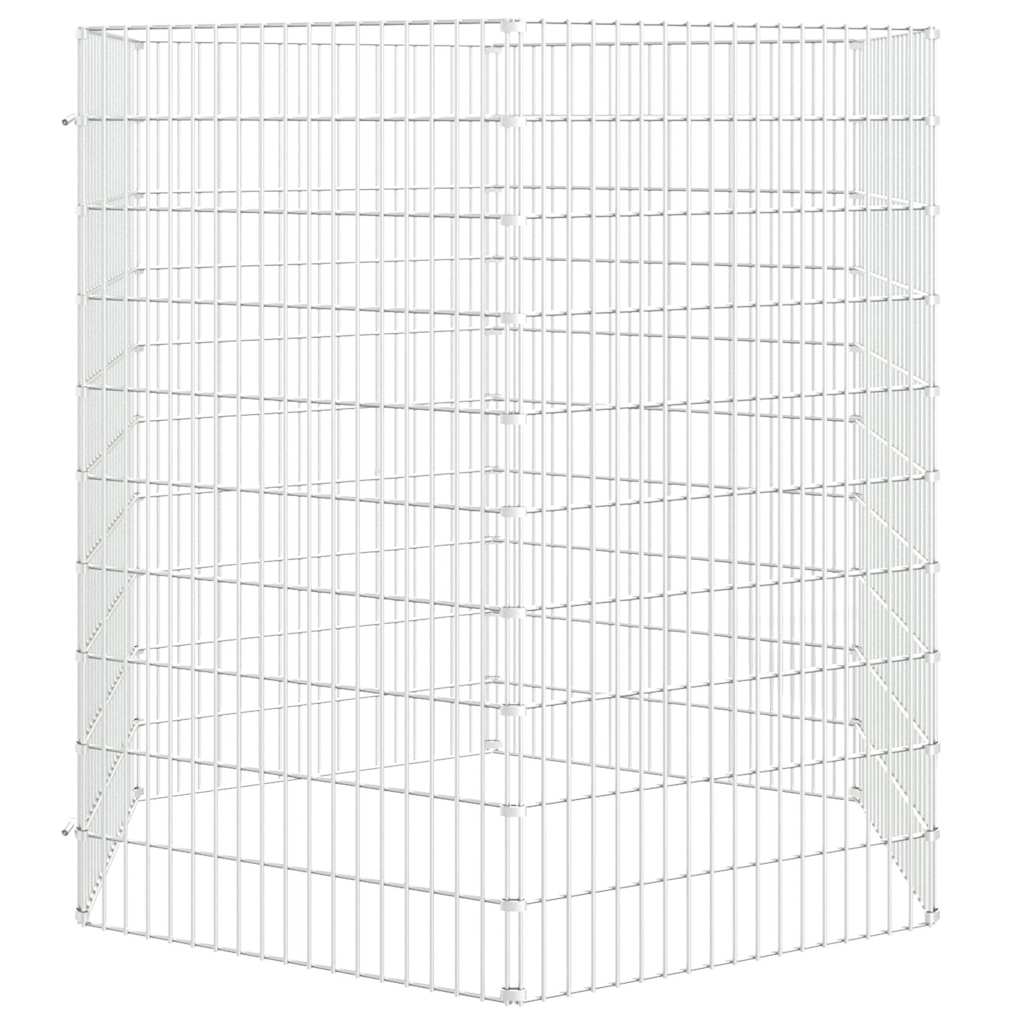 Recinto per Animali Ruspante 6 Pannelli 54x100 cm Ferro Zincato
