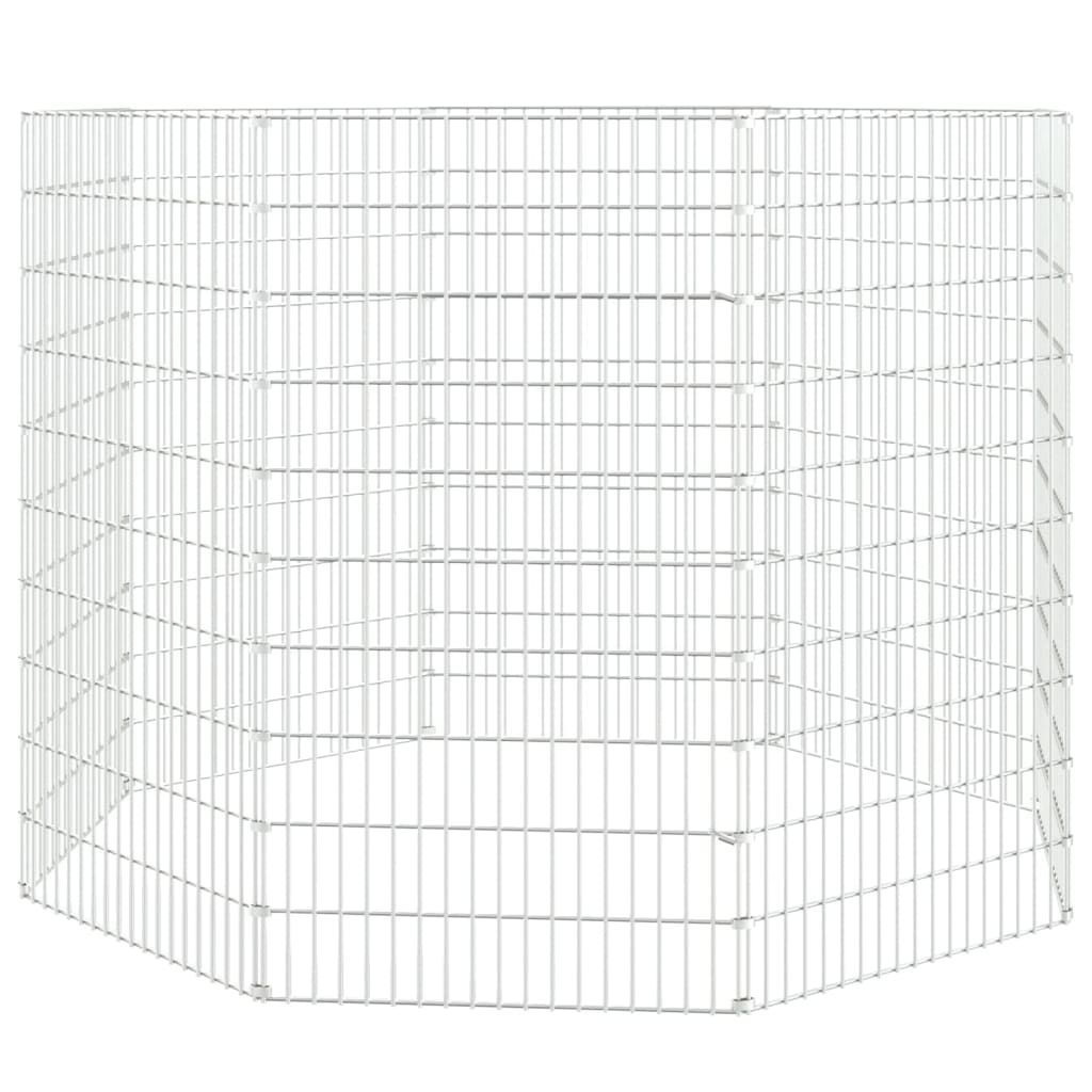 Recinto per animali all'aperto 8 pannelli 54x100 cm in ferro zincato