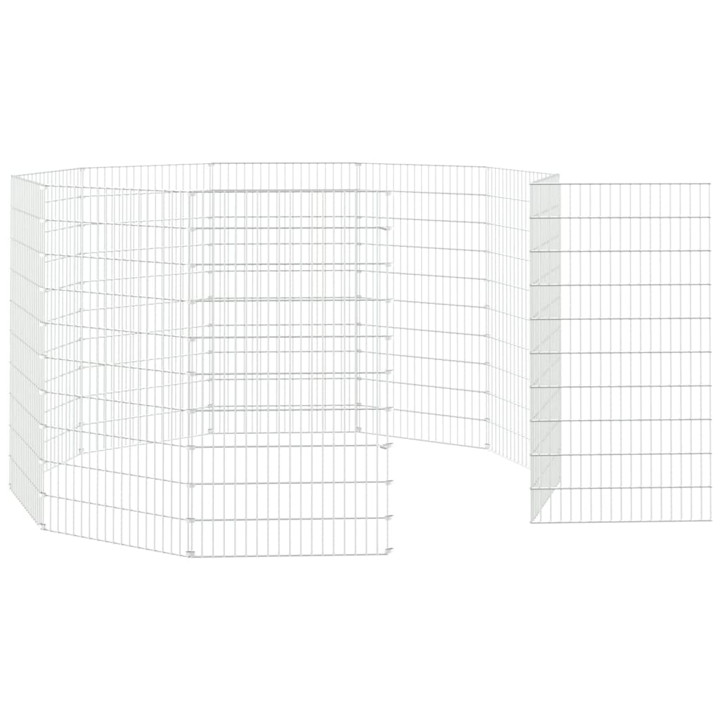 Recinto per Animali Ruspante 10 Pannelli 54x100cm Ferro Zincato