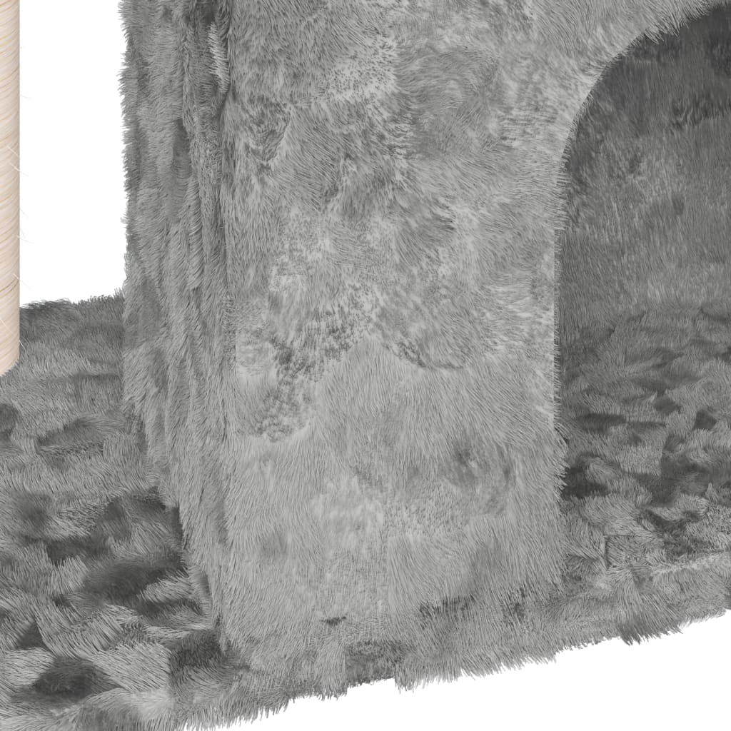 Albero per Gatti con Tiragraffi in Sisal Grigio Chiaro 51 cm