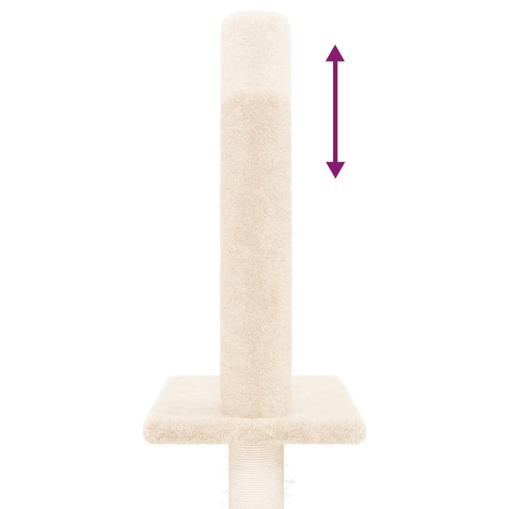 Albero per Gatti da Pavimento a Soffitto Crema 250,5-276,5 cm