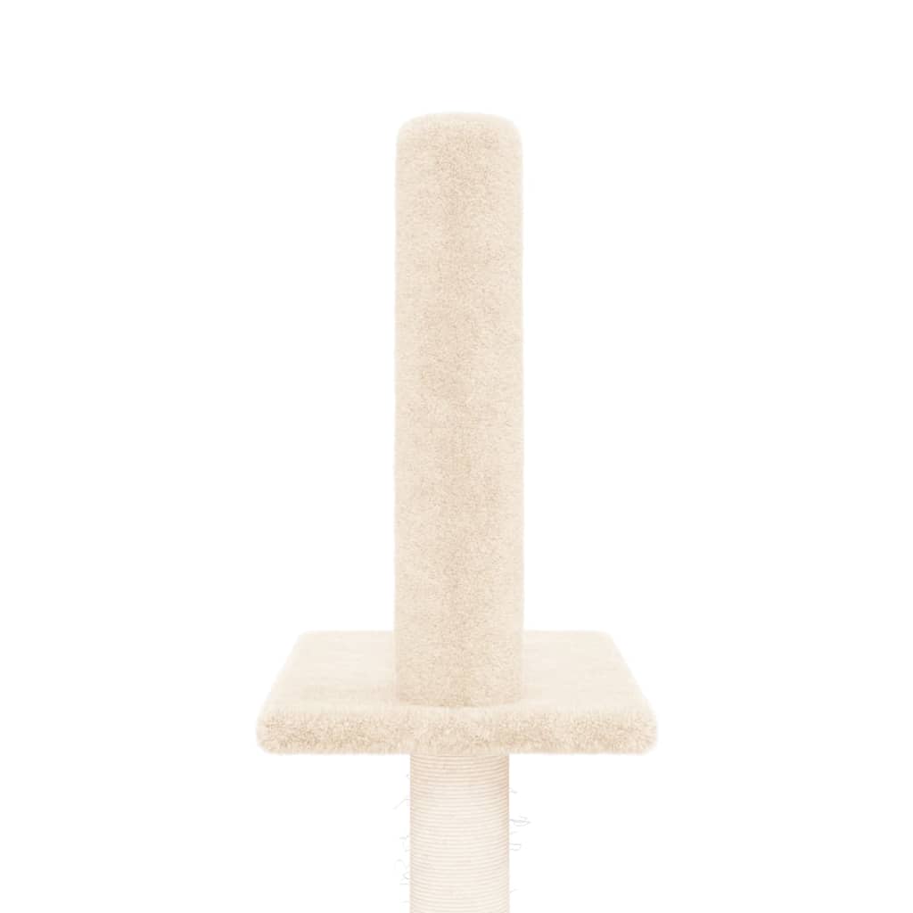 Albero per Gatti da Pavimento a Soffitto Crema 250,5-276,5 cm