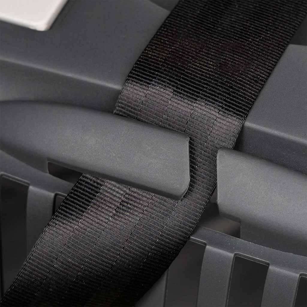 Trasportino per Animali Domestici Grigio e Nero 55x36x35 cm PP