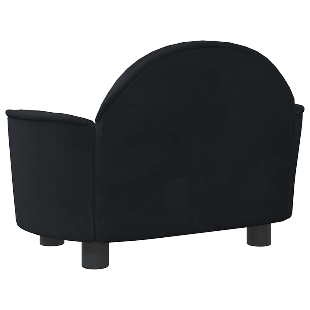 Lettino per Cani Nero 66x40x45 cm in Velluto