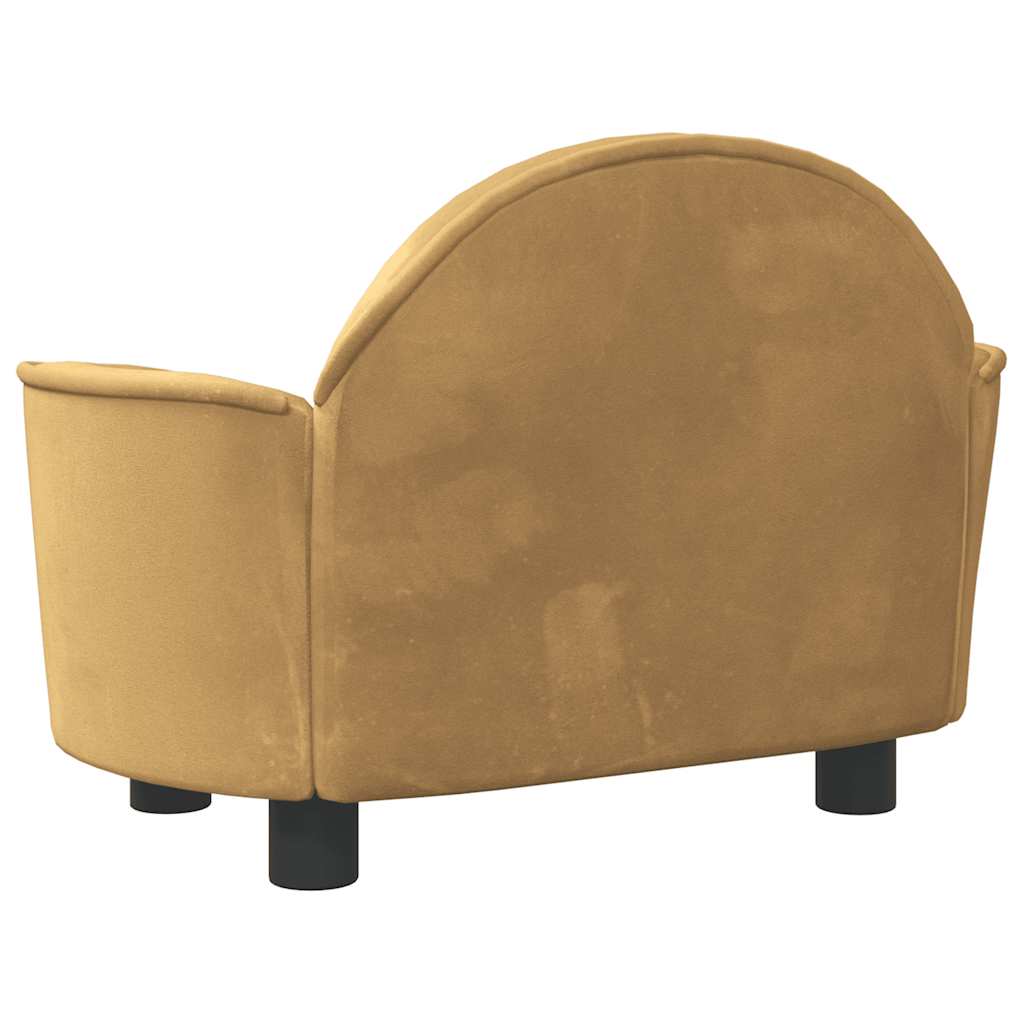Lettino per Cani Marrone 66x40x45 cm in Velluto