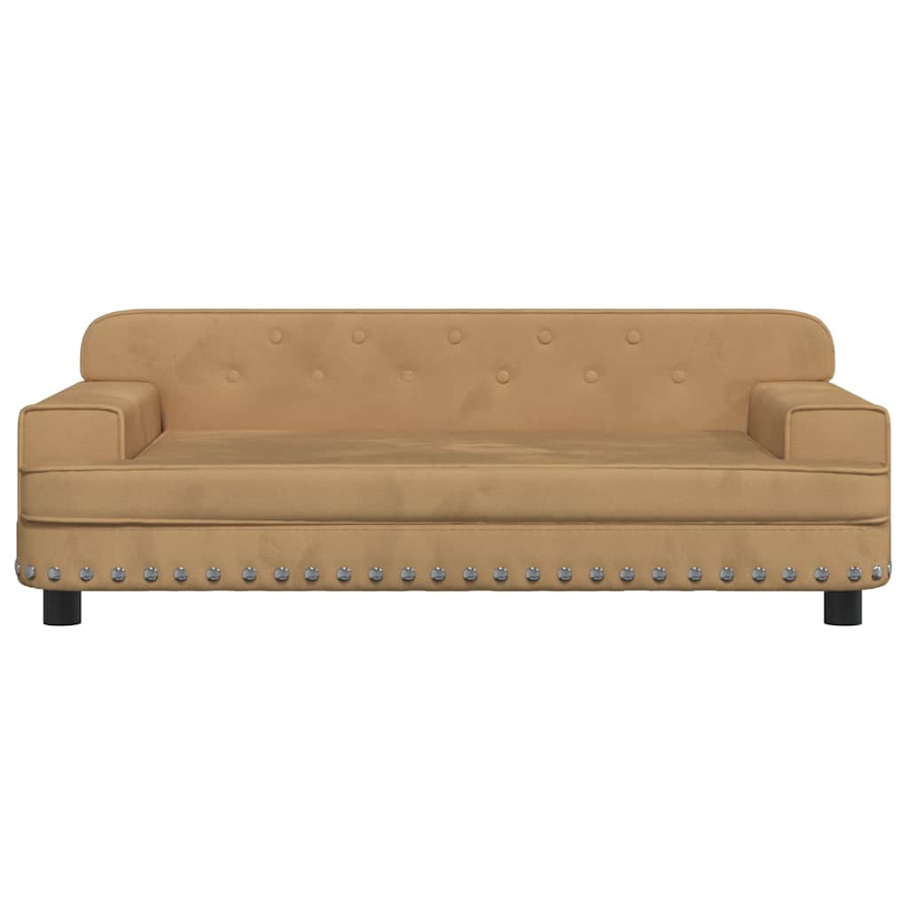 Lettino per Cani Marrone 90x53x30 cm in Velluto