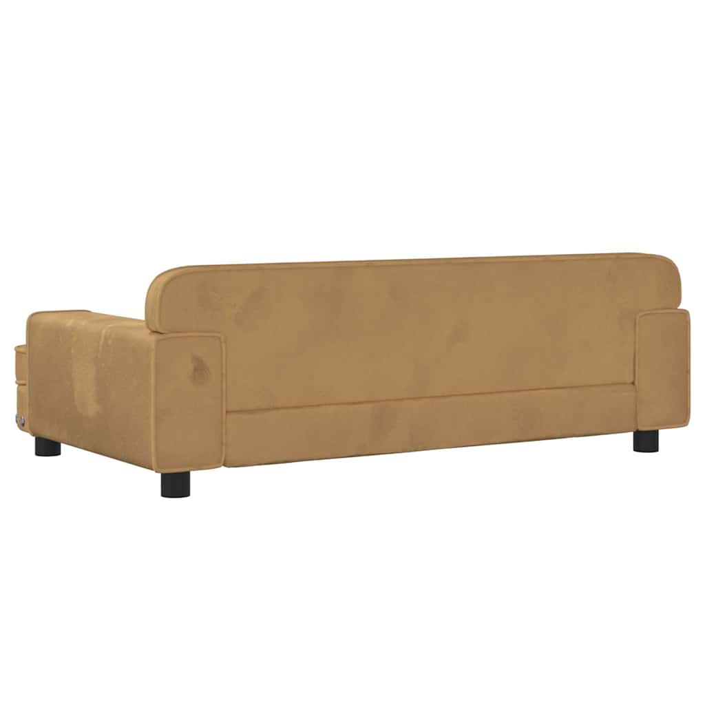 Lettino per Cani Marrone 90x53x30 cm in Velluto