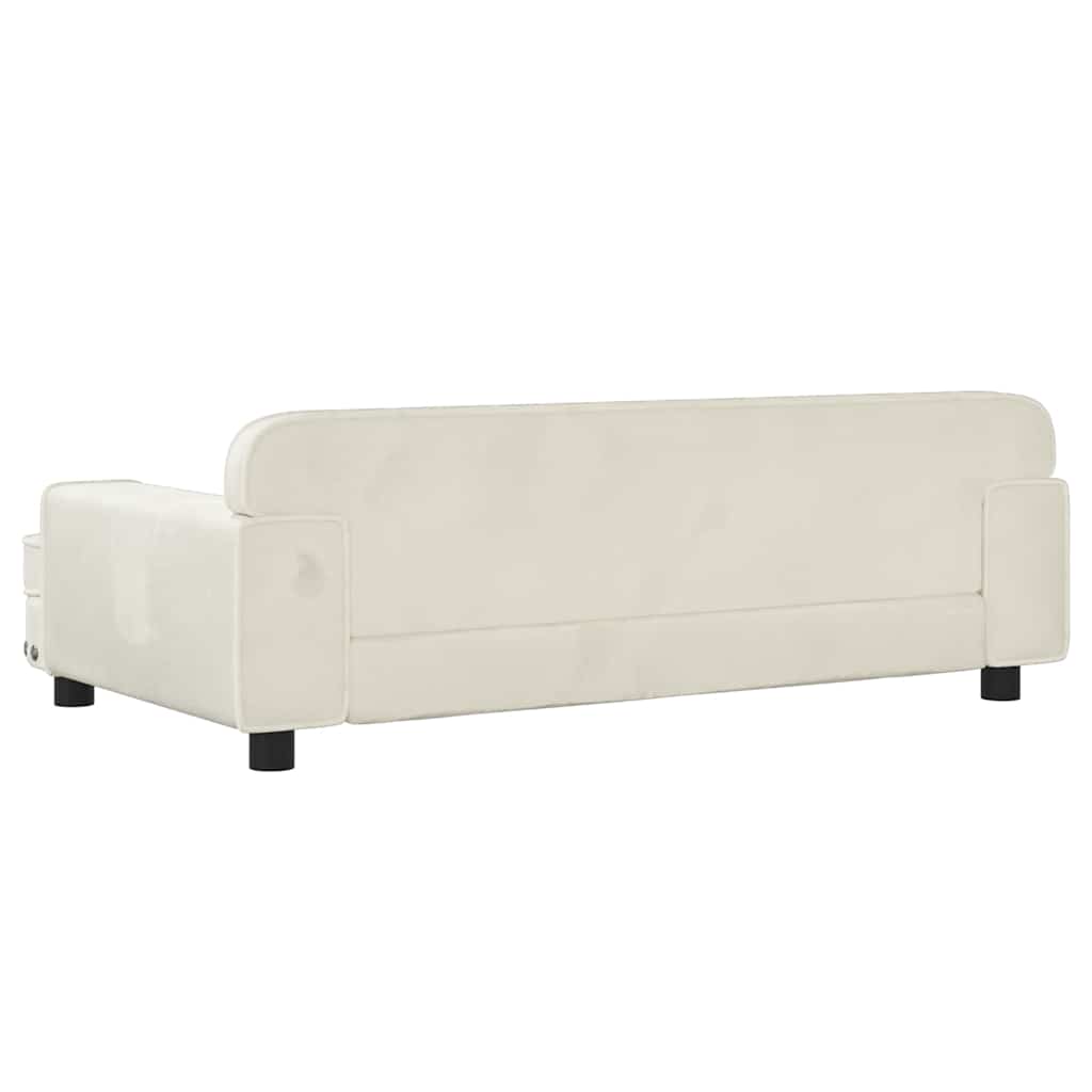 Lettino per Cani Crema 90x53x30 cm in Velluto