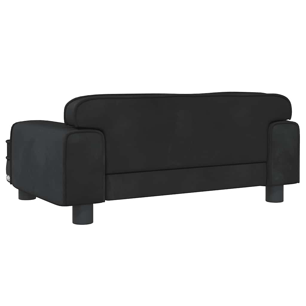 Lettino per Cani Nero 70x45x30 cm in Velluto