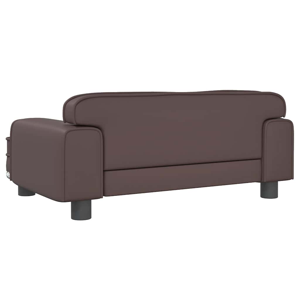 Lettino per Cani Marrone 70x45x30 cm in Similpelle