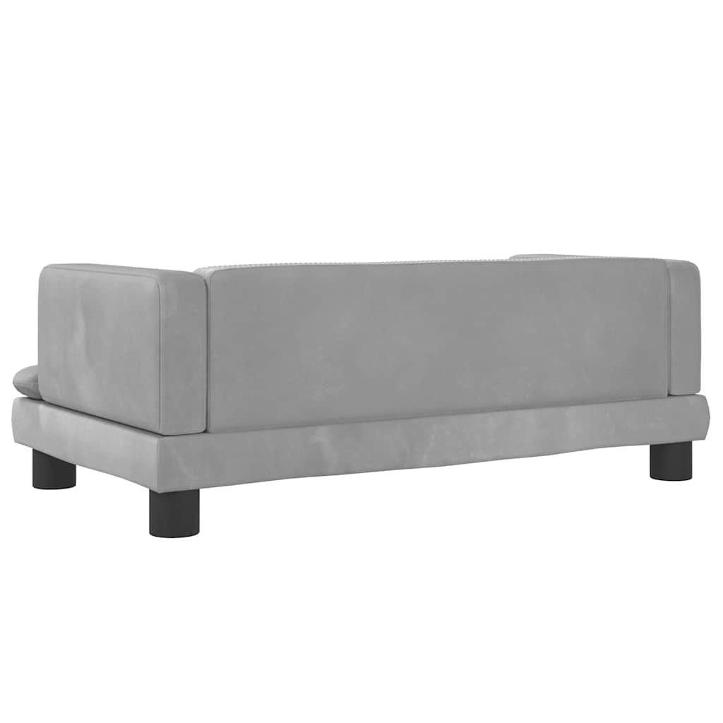 Lettino per Cani Grigio Chiaro 80x45x30 cm in Velluto