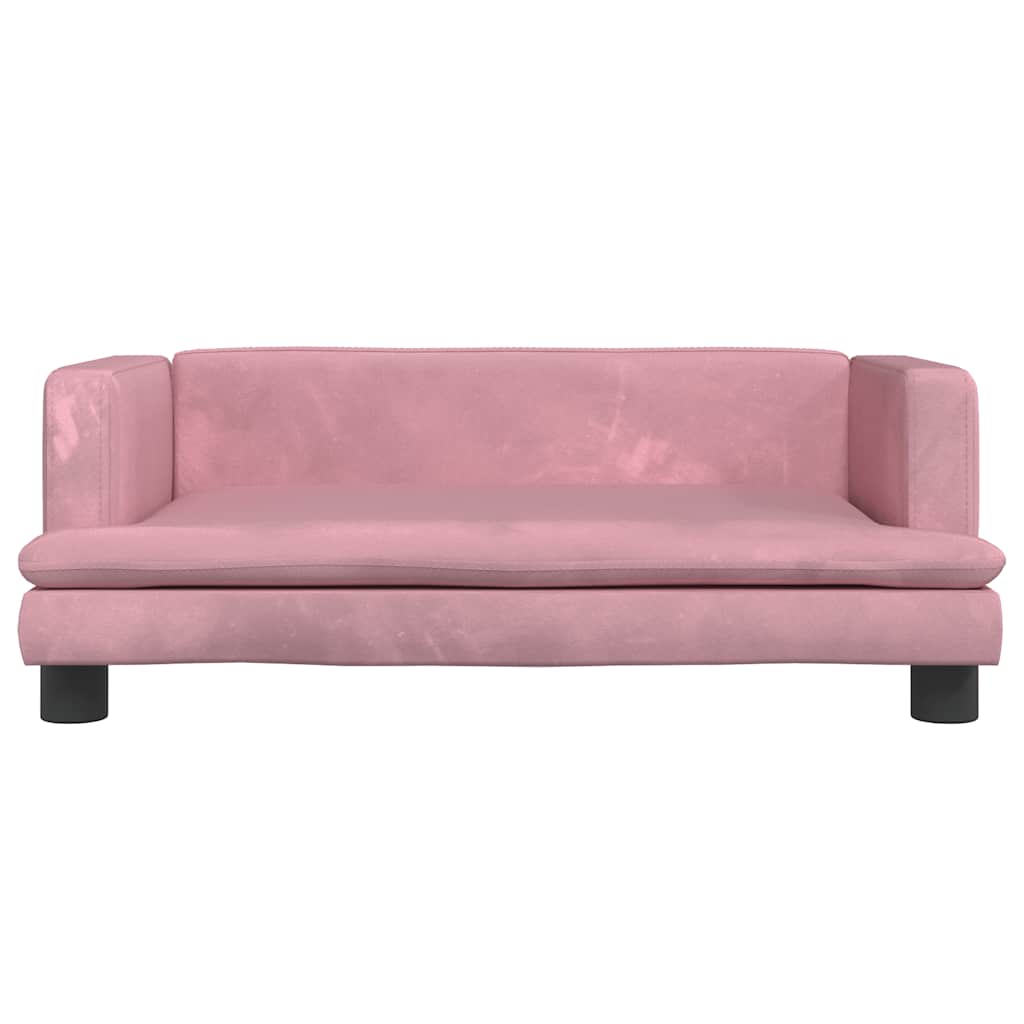 Lettino per Cani Rosa 80x45x30 cm in Velluto