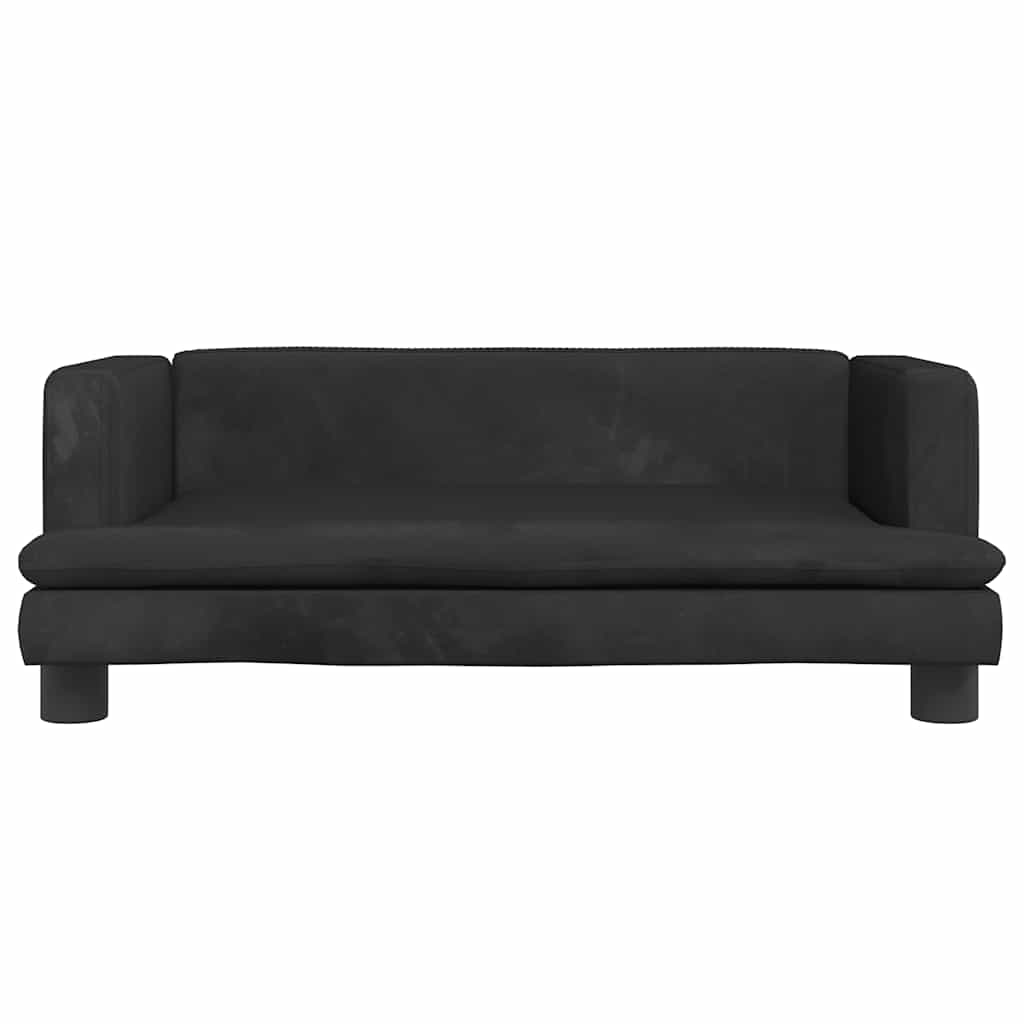 Lettino per Cani Nero 80x45x30 cm in Velluto