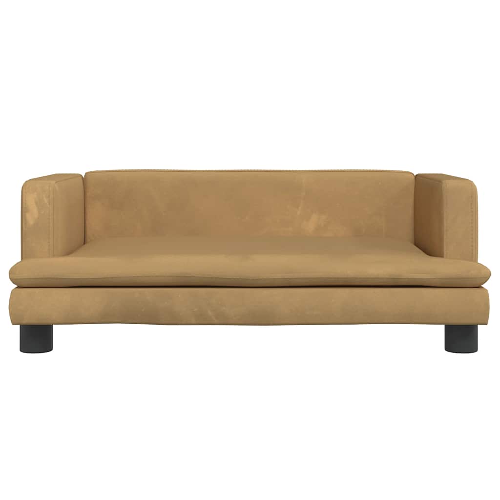 Lettino per Cani Marrone 80x45x30 cm in Velluto