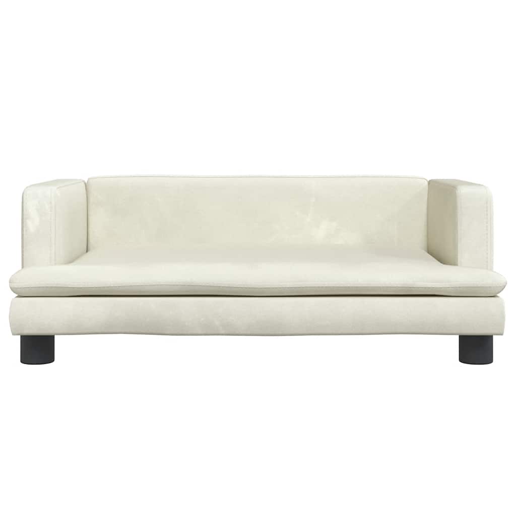 Lettino per Cani Crema 80x45x30 cm in Velluto