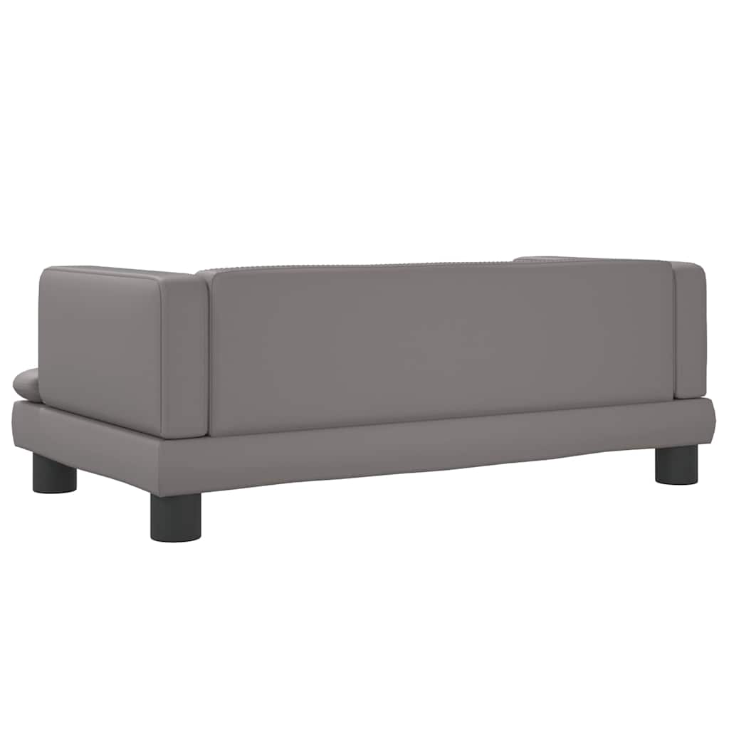 Lettino per Cani Grigio 80x45x30 cm in Similpelle