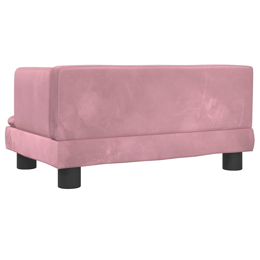 Lettino per Cani Rosa 60x40x30 cm in Velluto