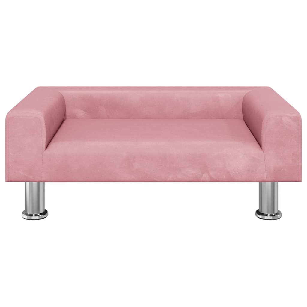 Lettino per Cani Rosa 70x45x26,5 cm in Velluto