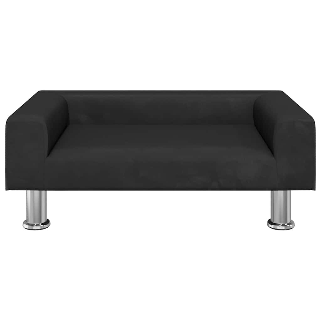 Lettino per Cani Nero 70x45x26,5 cm in Velluto