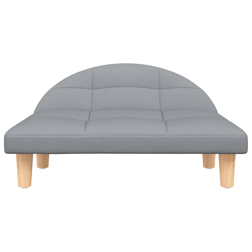 Lettino per Cani Grigio Chiaro 70x52x30 cm in Tessuto