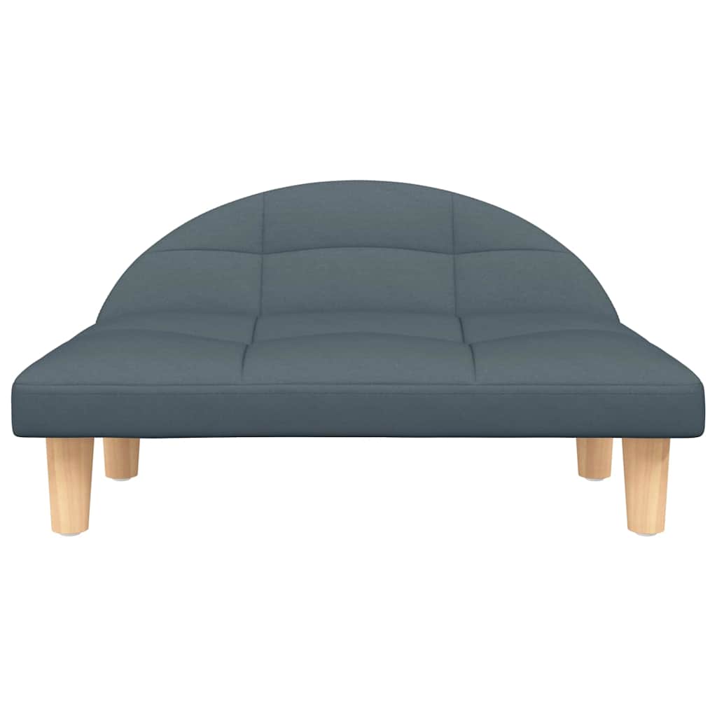 Lettino per Cani Grigio Scuro 70x52x30 cm in Tessuto