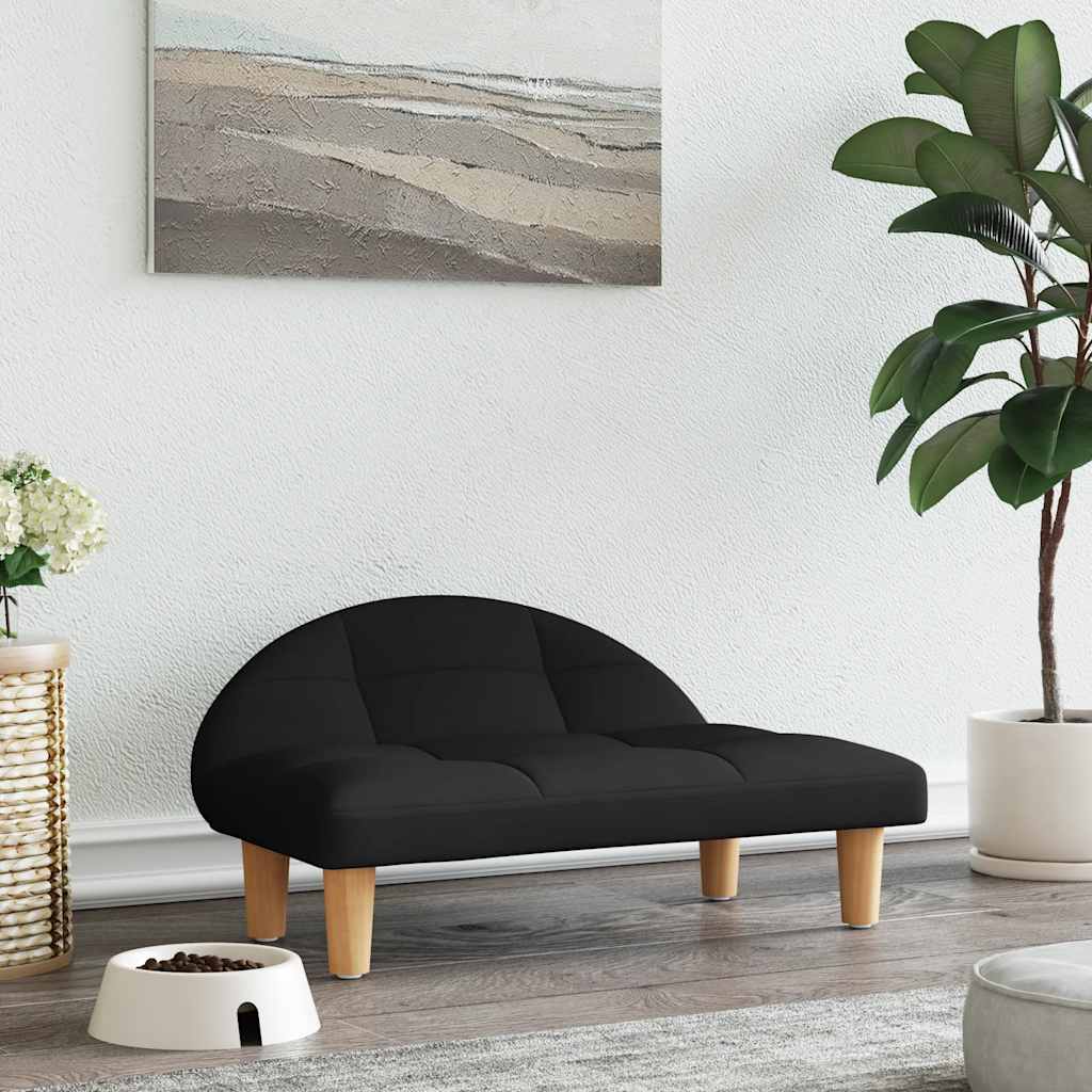 Lettino per Cani Nero 70x52x30 cm in Tessuto
